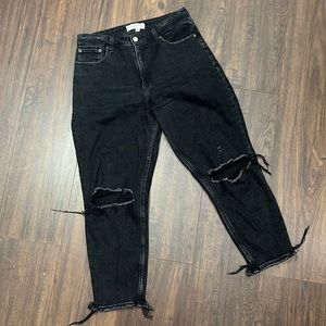 Abercrombie & Fitch Curve Love High Rise Mom Jeans